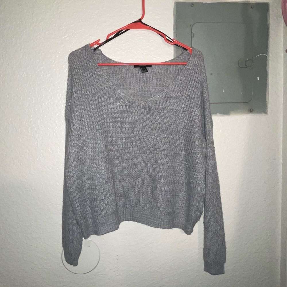 Cute acrylic gray blouse! Can be casual or for fun!